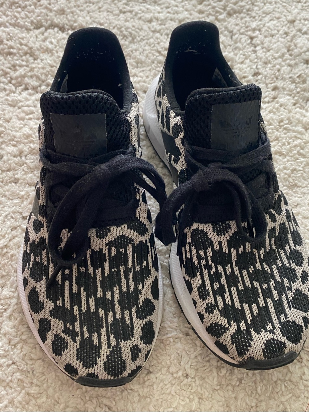 adidas Black and White leopard Sneakers